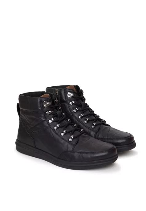 【увуժωςиգը】 Sepatu casual sneakers pria gino mariani jago hitam