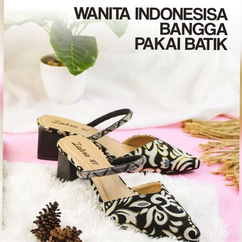 【ֆοмεщοнтዔρифиρεፍущօз】 Jual sepatu heels batik model terbaru