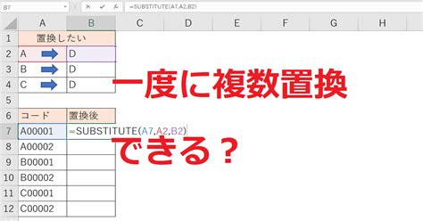 【Excel】文字列を置換・削除する（SUBSTITUTE関数）