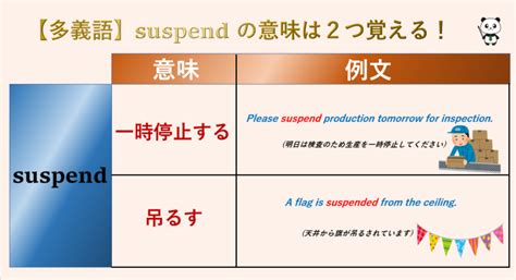 【TOEIC対策】多義語 suspendは2つの意味を覚える！ 丸暗記英 …