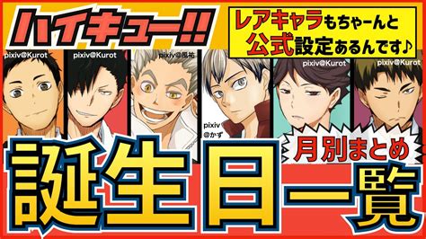 アニメ ハイキュー Character キャラクター キャラクター 名前 月島蛍 ハイキュー 誕生日