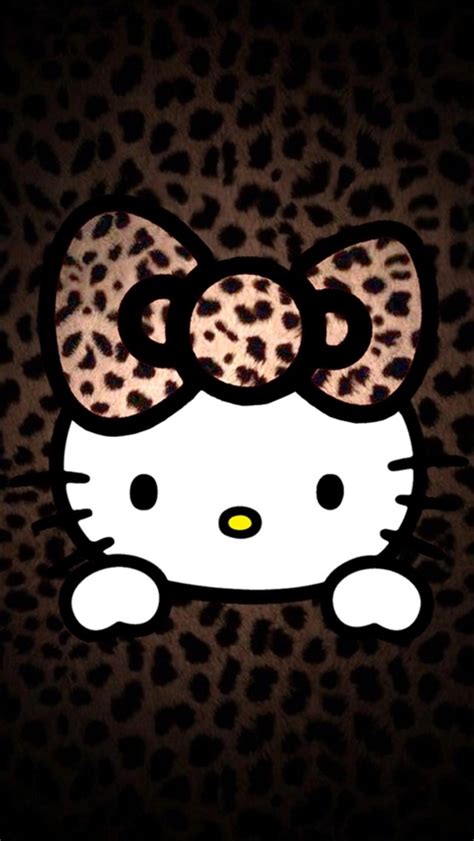 キティちゃん ヒョウ柄 スマホ壁紙 Iphone待受画像ギャラリー ハローキティの写真 キティの壁紙 ハローキティー