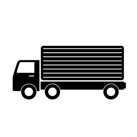 トラック 荷物 アイコン イラスト フリー素材 背景透明