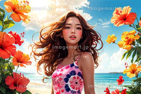 ハイビスカスと女の子のイラスト特集 トロピカルに彩って Pixivision