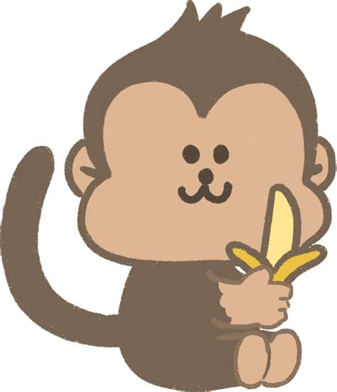 バナナを持つサルのイラスト年賀状デザイン イラスト素材 フォトライブラリー Photolibrary