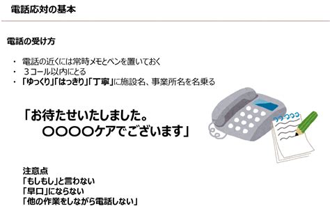 マニュアル 電話応対 Pdf 介護施設