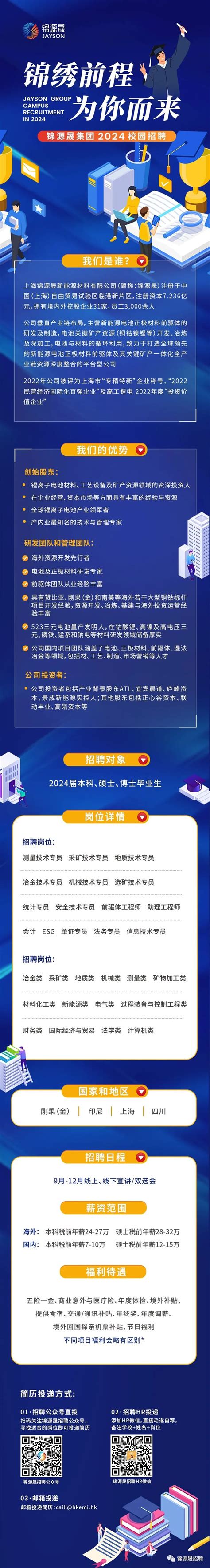 上海锦源晟新能源材料有限公司2024校园招聘宣讲会_应届生求职网