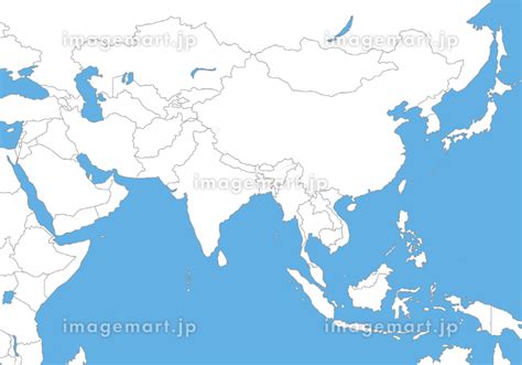 世界地図 Sekaichizu 白地図 アジア西部 800ピクセル