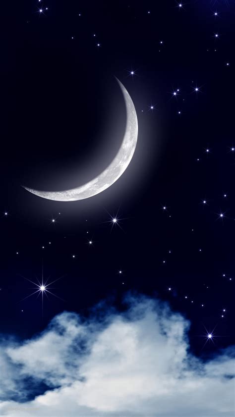 壁紙 雲の上の三日月のスマホ壁紙2160x19 Crescent Moon 001 Jpg 壁紙box