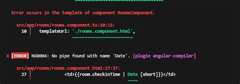 如何处理Angular应用的错误消息 No pipe found with name async_error occurs in the