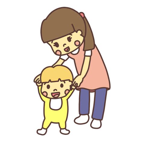 手を持たれて歩く幼児のモノクロイラスト イラストバンク 白黒ヤギ支店