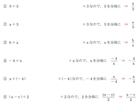 文字式の割り算の問題 表し方は分数で書くことが多い 中学や高校の数学の計算問題