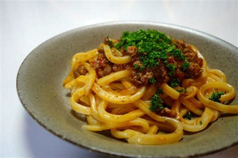 旅パスタ_香川さぬき市①：「讃岐うどんのラグーソース」のレ …