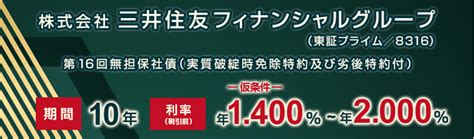 株式会社三井住友フィナンシャルグループ第15回・第16回無担保 …