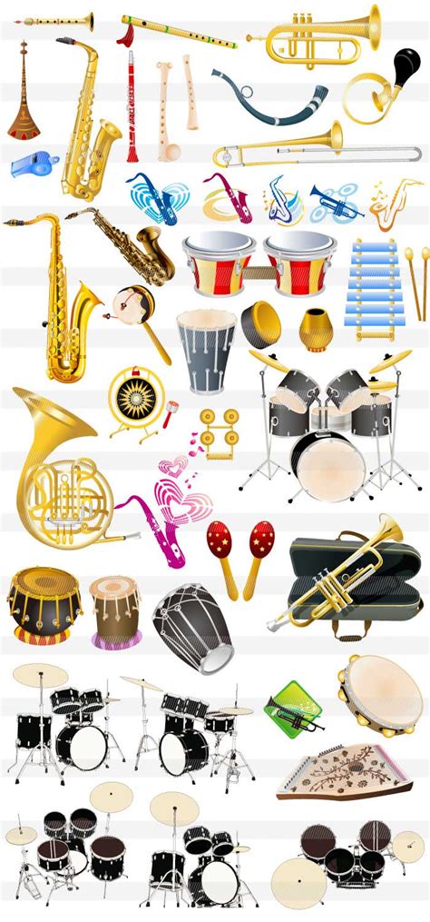 楽器 音符 音楽のイラスト イラストレーター素材 Ai Eps 商用可能 楽器 イラスト 吹奏楽 楽器 イラスト 吹奏楽 楽器