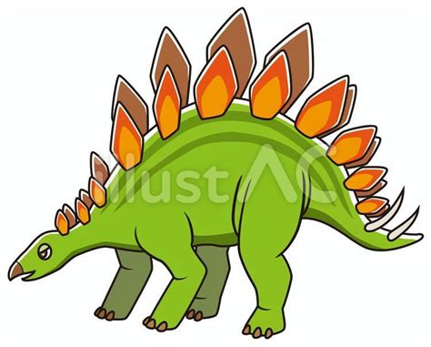 無料イラスト 草食恐竜 ステゴサウルス