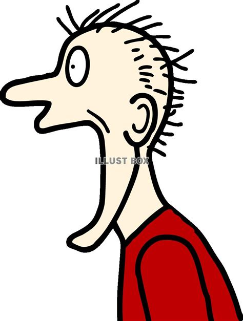 男 男性 横顔 驚き びっくり 眼鏡 無料イラスト素材サイト イラストフィールド