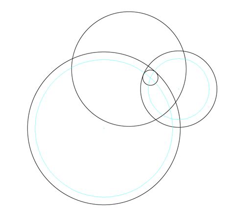 画第三个圆与两圆相切怎么？