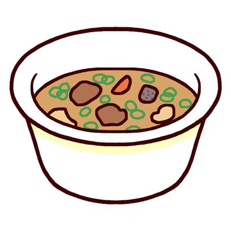 豚汁 ぶたじる カラー 屋台 出店メニューの無料イラスト バザー 園の行事 保育素材