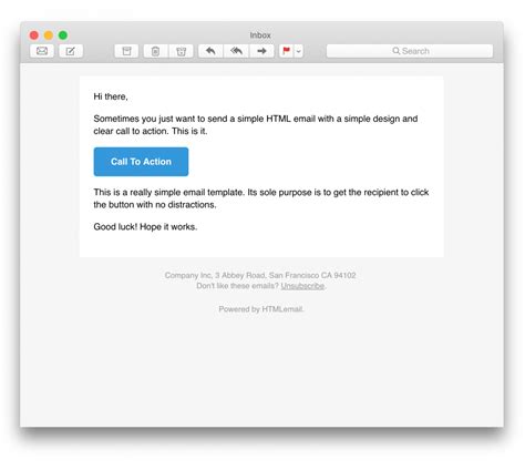 邮件html模板, 内联邮件模板, inlined email template, simple responsive HTML email