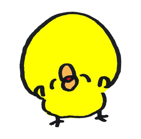 頭を抱えるも笑顔を絶やさないひよこのイラスト ゆるくてかわいい無料イラスト素材屋 ぴよたそ