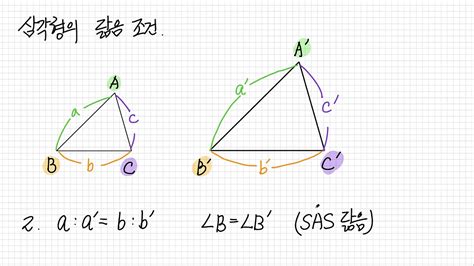 각 각 삼각형 닮음 조건 개념 이해하기 칸아카데미 - 삼각형 닮음