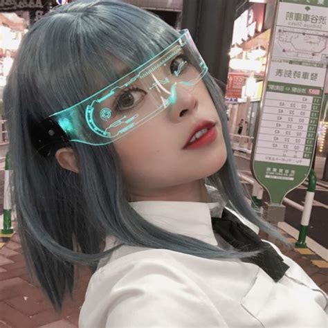 갓샵 사이버 펑크 주다사 고글 안경 2type LED 외계인 인싸