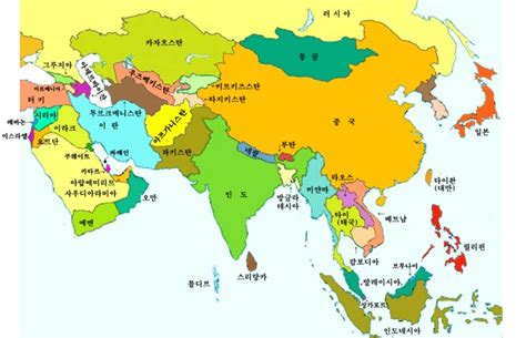 고화질 아시아 지도