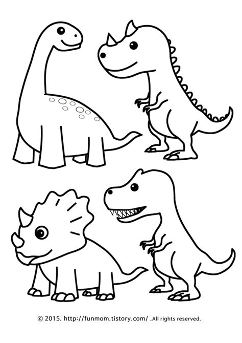 공룡 색칠도안 모음