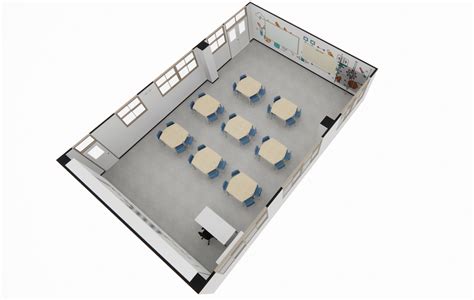 교육 학교 교실 인테리어 디자인 설계 도면 교실평면도+교실3D