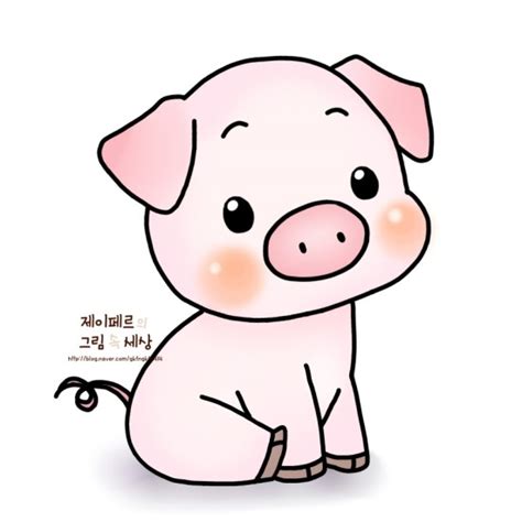 귀여운 돼지 캐릭터