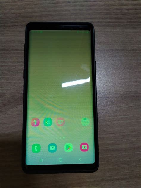 노트 로 변함 - 핸드폰 화면 초록색