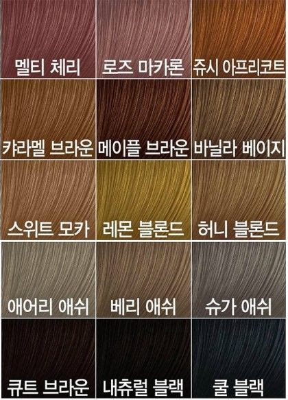 머리 색깔 종류