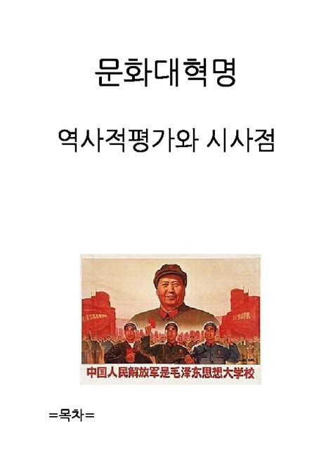 문화대혁명 레포트 해피캠퍼스 - 대 약진 운동