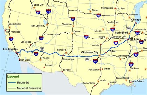 미국 66 번 국도 - 미국 최초의 대륙횡단 고속도로인 루트