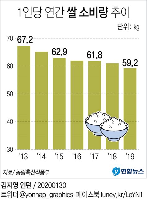 불확실한 쌀 통계, 흔들리는 쌀 정책 - 쌀 소비량
