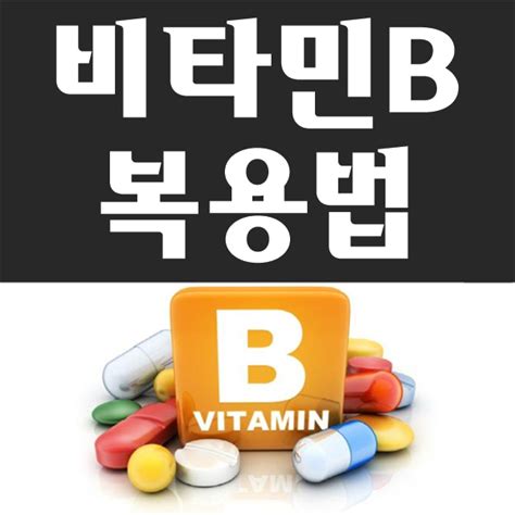 비타민 B 복용법