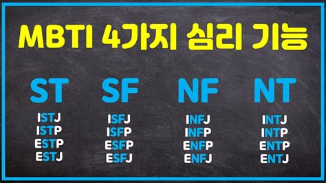 성격유형 NT와 NF/ SJ와 SP 4가지 분류에 따른 특별한 특징 - mbti nt