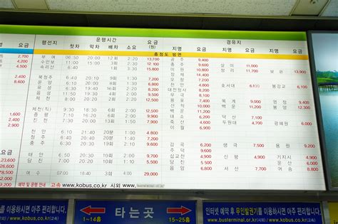 수원시외버스터미널 운행시간표