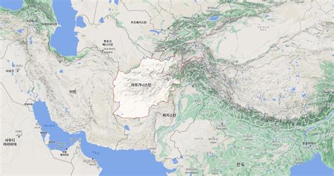 아프가니스탄 지도 자세히 살펴보기 구글맵 위성도 지형도 행정구역도