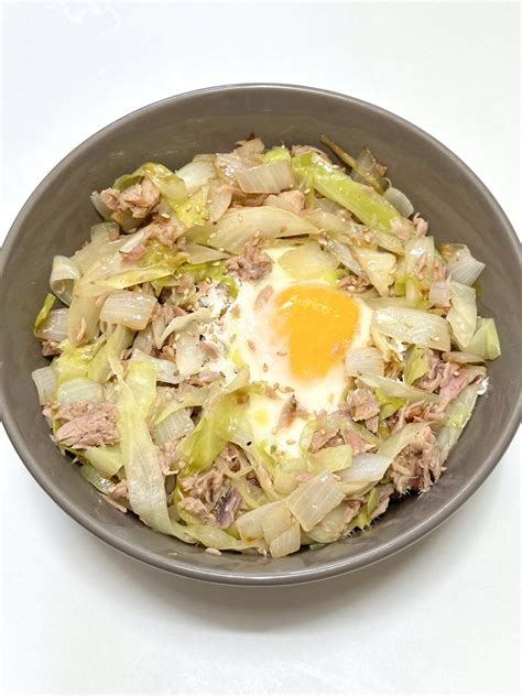 양배추 참치 덮밥 요리법 , 다이어트 볶음밥 칼로리 - 굴 소스