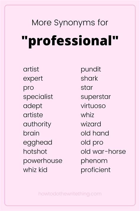 에서 제공하는 - professional synonym