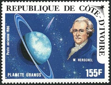 영국의 천문학자 허셜 천왕성 발견 1781년 한국우표포털 - 허셜