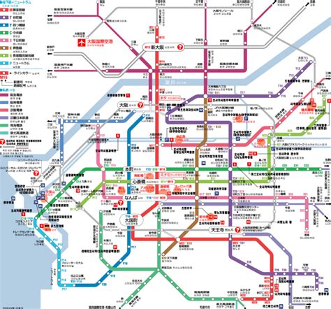 오사카 여행 오사카 지하철 노선도, 오사카 JR 열차 노선도, 고베, 교토
