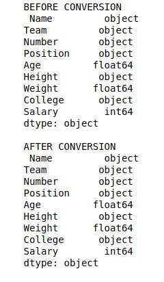 의 컬럼 Data type 바꾸기 dtype Series의 - dataframe astype