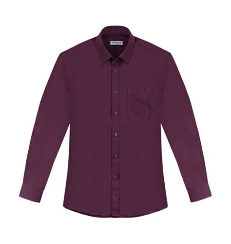 일반 와인색 솔리드셔츠_MS 이 옥션 - 와인색 셔츠