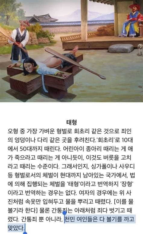 조선시대 여자 곤장 만화