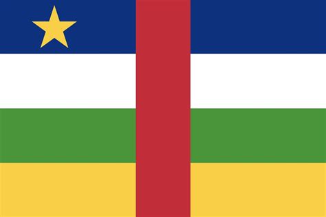 중앙아프리카 국기
