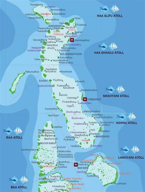 지도 몰디브 전체 섬 지도 영문판