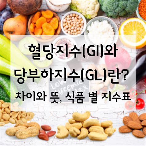 지수 Glycemic index 낮은 음식 리스트, 혈당지수 다이어트의 비밀 ①